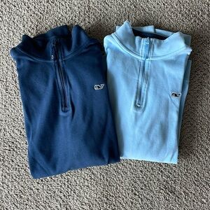 Two Vineyard Vines quarter zips